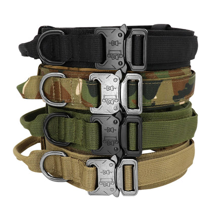 Tactical Dog Collar & Bungee Leash Set