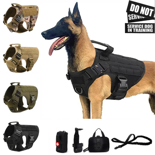 High Quality Tactical Harness and Training Vest For All Dog Breeds